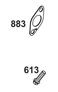 Exhaust Group Diagram and Parts List for 44S977-0031-B5 400000 - 699999 Briggs and Stratton Engine